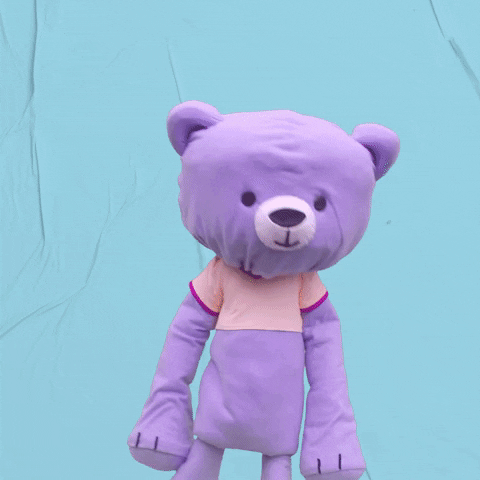 Hello Tuesday Dancing Purple Bear GIF