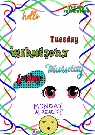 Hello Tuesday Weekdays Colorful Graphic Design GIF