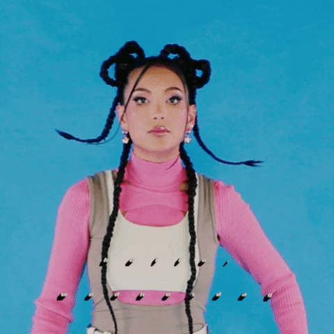 Hello Wednesday Funky Girl Hairstyle GIF