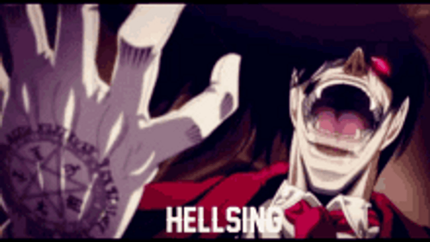 Hellsing Anime Alucard Scream Hand Tattoo Power GIF