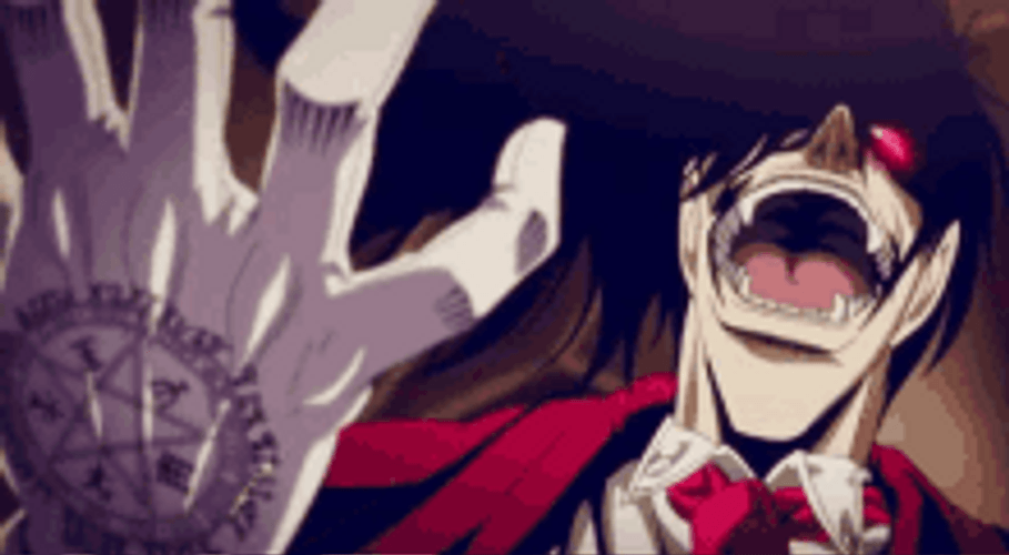 Hellsing Anime Alucard Vampire Angry Unleash Power GIF