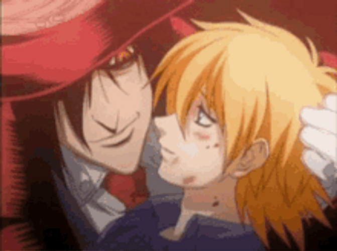 Hellsing Anime Alucard Vampire Bite Seras Victoria GIF