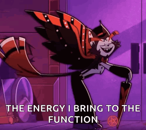 Helluva Boss Character Holding Umbrella The Energy I Bring GIF