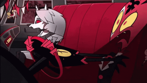 Helluva Boss Insane Driving GIF