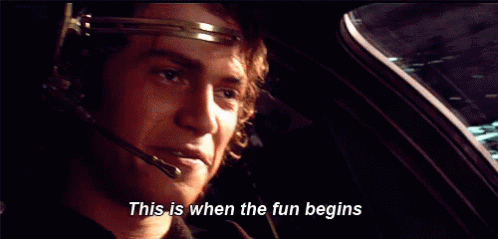 Helmet-Headphones Man Says This Is When Fun Begins GIF