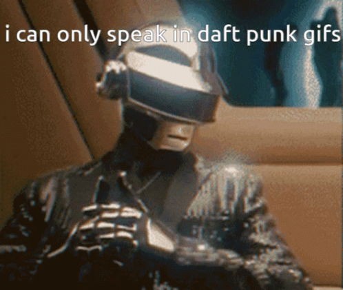 Helmet Man Speaks Only Daft Punk Gifs