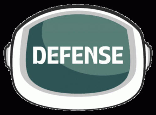 Helmet With Defense in White Letters