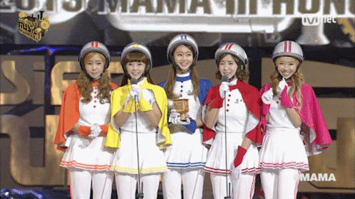 Helmeted Girls at MAMA Awards