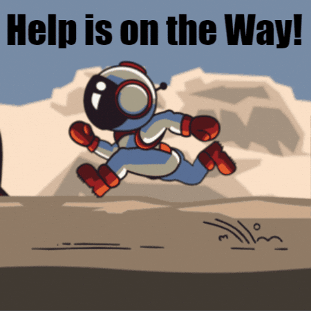 Help Is On The Way Running Robot GIF