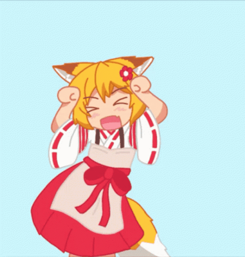 Helpful Fox Senko-San Doing Caramelldansen GIF