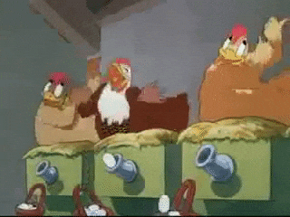 Hen Producing Lots Of Egg Dog GIF