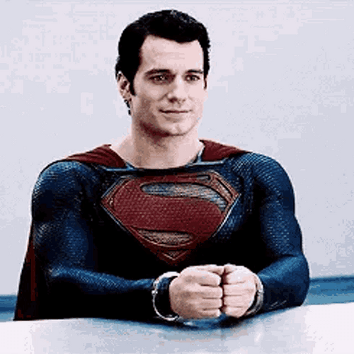 Henry Cavill As Superman In Handcuffs GIF