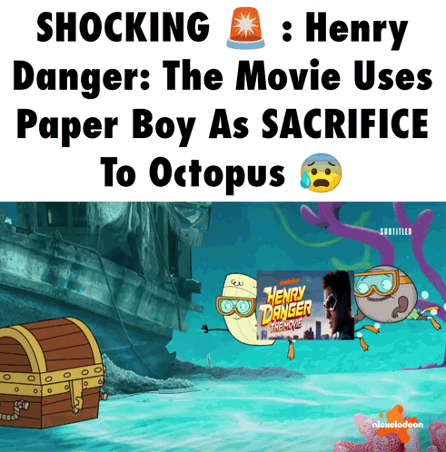 Henry Danger The Movie Poster with Paper Boy Sacrifice