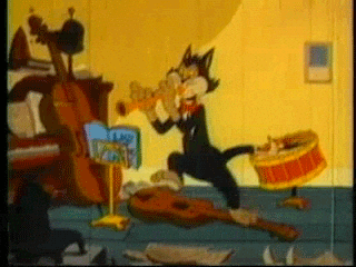 Hep Cat Playing Jazz Symphony GIF