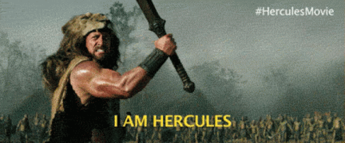 Hercules Screaming With Sword GIF