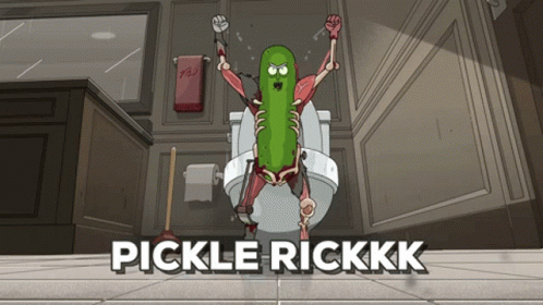 Here Come Pickle Rick GIF