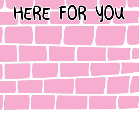 Here For You Cartoon Cupcake GIF