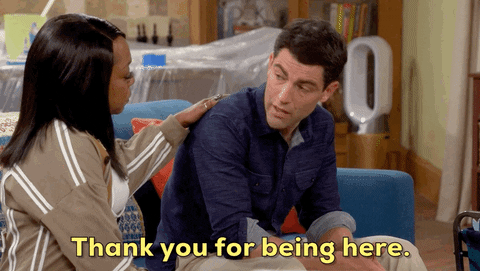 Here For You Consoling Max Greenfield GIF