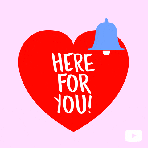 Here For You Flashing Red Heart Animation GIF