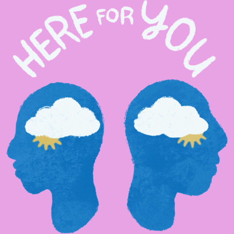 Here For You Jumping Rainbow Graphic Design GIF