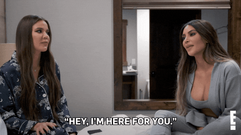 Here For You Kim Chloe Kardashian GIF