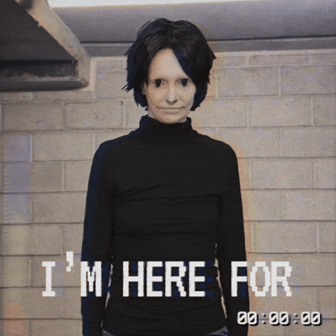 Here For You Scary Lady Meme GIF