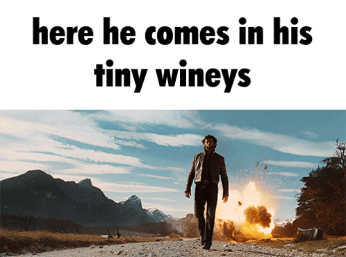 Here He Comes In His Tiny Wineys Man On Dirt Road GIF