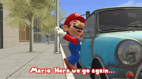 Here We Go Again Mario GIF