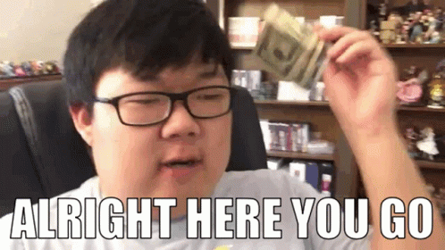 Here You Go Sungwon Cho Youtuber Voice Actor GIF