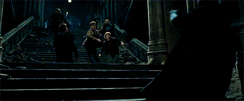 Hermione Battling With An Enemy GIF