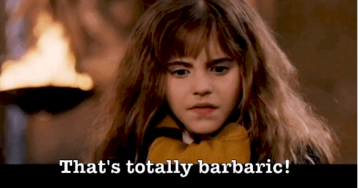 Hermione Saying That's Barbaric GIF