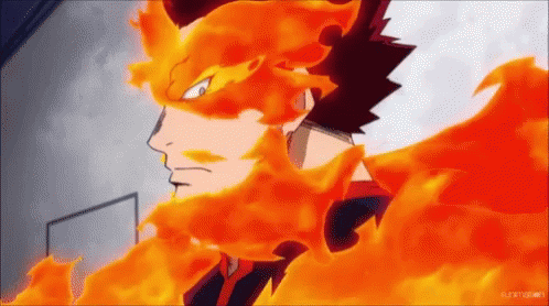 Hero Academia Endeavor Fiery Staring GIF