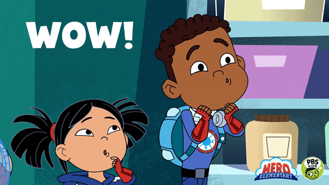 Hero Elementary Woooow Reaction GIF