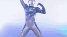 Hero Ultraman Blue Power Pose GIF
