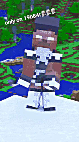 Herobrine Dancing Gangnam Style GIF
