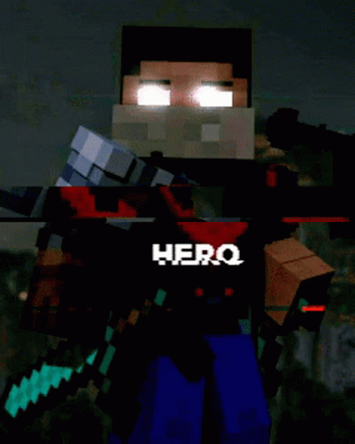 Herobrine Glitchy Malevolent Entity Minecraft GIF
