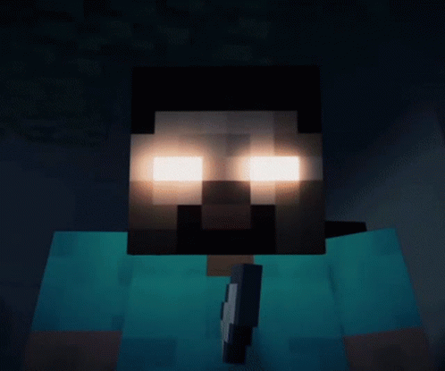 Herobrine Laser Eyes Matrix Effect GIF