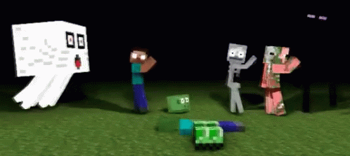 Herobrine Minecraft Characters Dancing GIF