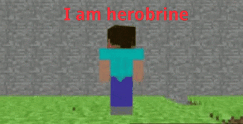 Herobrine Sinister Slow Motion Turn Around GIF