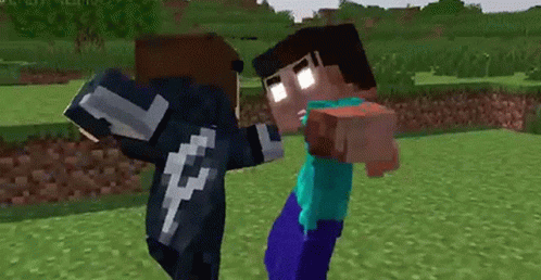 Herobrine Versus Baldi Brawl Fight GIF