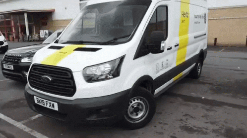 Hertz Van Parked in Parking Lot