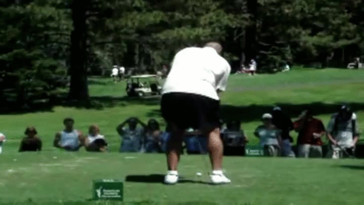 Hesitating Swing In Golf Course GIF
