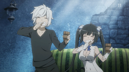 Hestia Danmachi Brushing Dance GIF