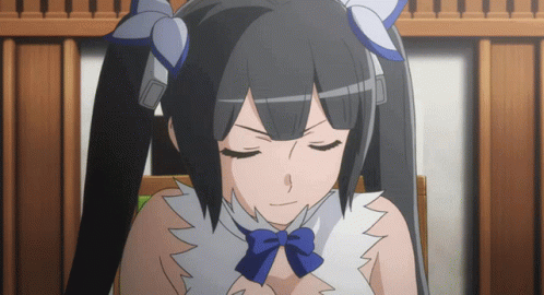 Hestia Danmachi Closed Eyes Thumbs Up GIF