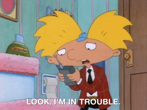 Hey Arnold Look I'm In Trouble Started Folded Napkins GIF