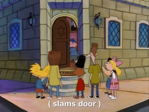 Hey Arnold Mad Kid Slamming Door GIF