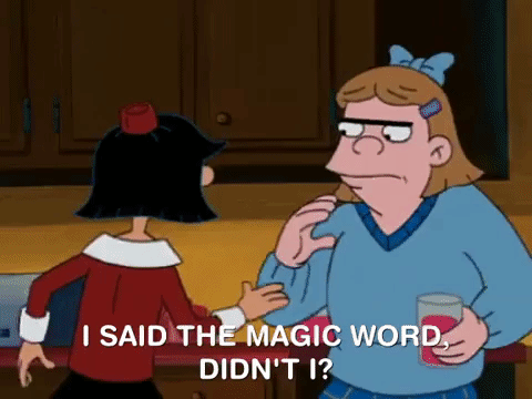 Hey Arnold Say The Magic Word Meme GIF