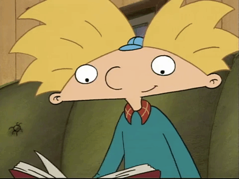 Hey Arnold Shortman Study And Reading Book GIF