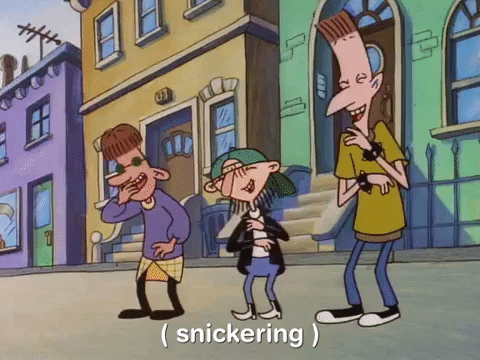 Hey Arnold Stinky Sid Iggy Snickering GIF