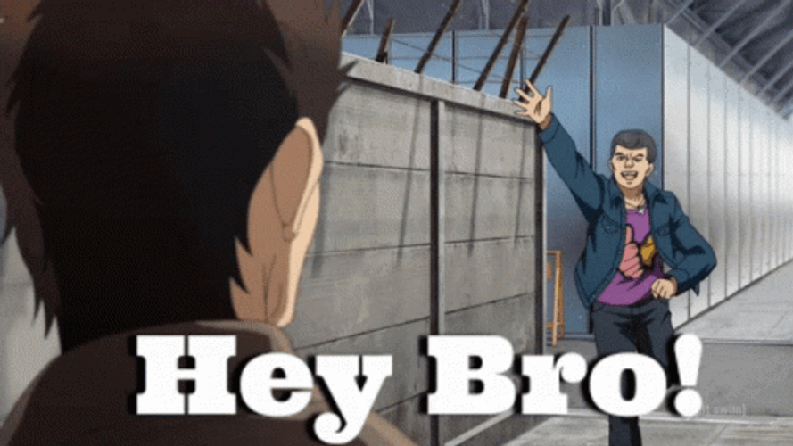 Hey Bro Excited Shenmue Waving GIF